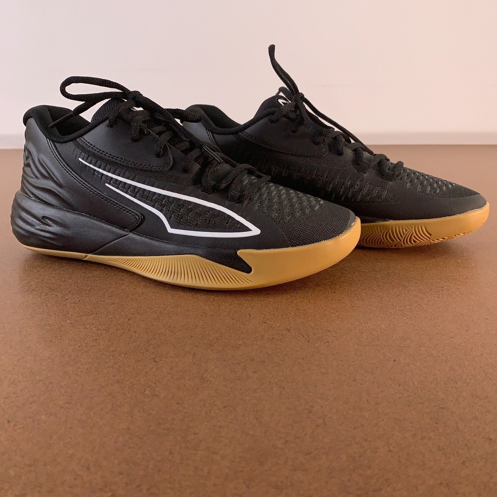 Puma Women's Shoe Size 9 Black Gum Stewie 1 Team Basketball Sneakers 378262 New